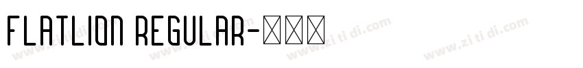 Flatlion Regular字体转换